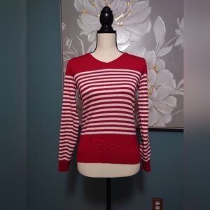 Red & White Striped Sweater